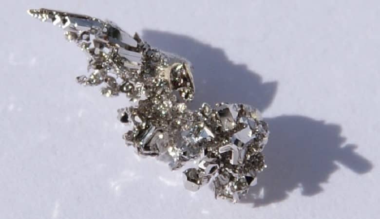 Palladium crystal about 1 gram. Original size in cm