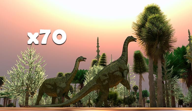 70 Saltasaurus 400 tns