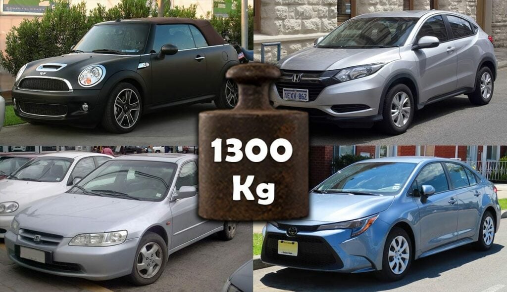 Cars that weigh 1300kg