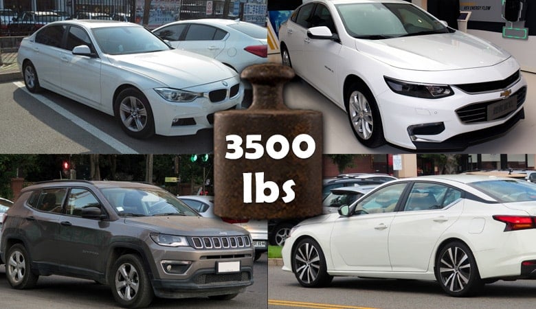 cars that weigh 3500 lbs
