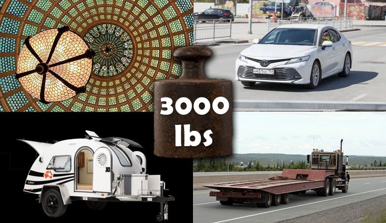 things that weigh around 3000 pounds