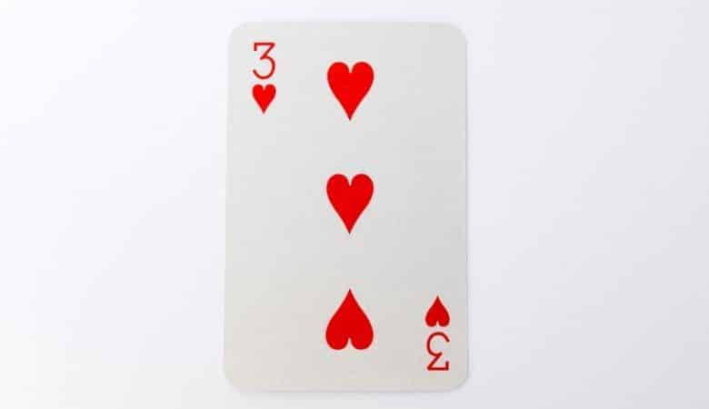 3 playing cards