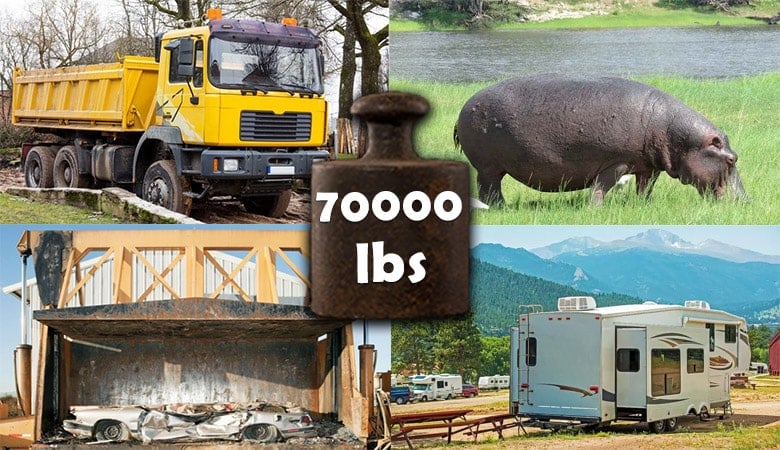 things that weigh 70000 lbs