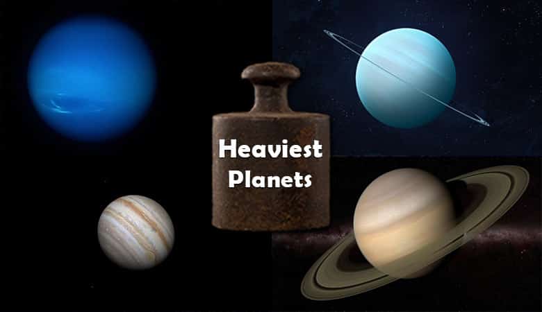 The Heaviest to Lightest Planets in The Solar System