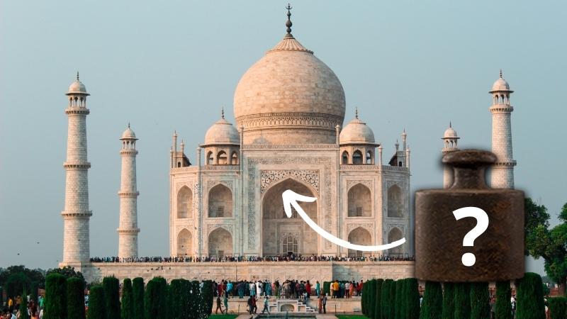 How much does the taj mahal weigh 2
