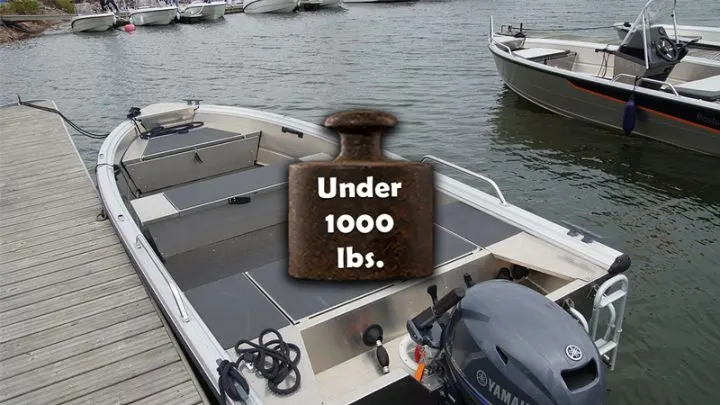 Boats that weigh under 1000 pounds