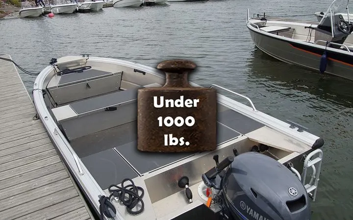 Boats that weigh under 1000 pounds